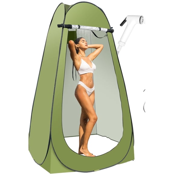 Portable Camping Privacy Tent, Outdoor Shower Kit with Shower Bag