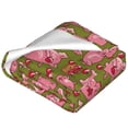 thumbnail image 2 of Bingfone Cartoon Pigs Print Flannel Fleece Blanket Throw Blanket for Bed,Sofa,Couch,Travel,Camping(60"x50" ), 2 of 8