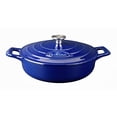 thumbnail image 1 of La Cuisine LC 2979MB 6 Piece Pro Enameled Cast Iron Oval Casserole/Trivet Cookware Set, High Gloss Sapphire, 1 of 5