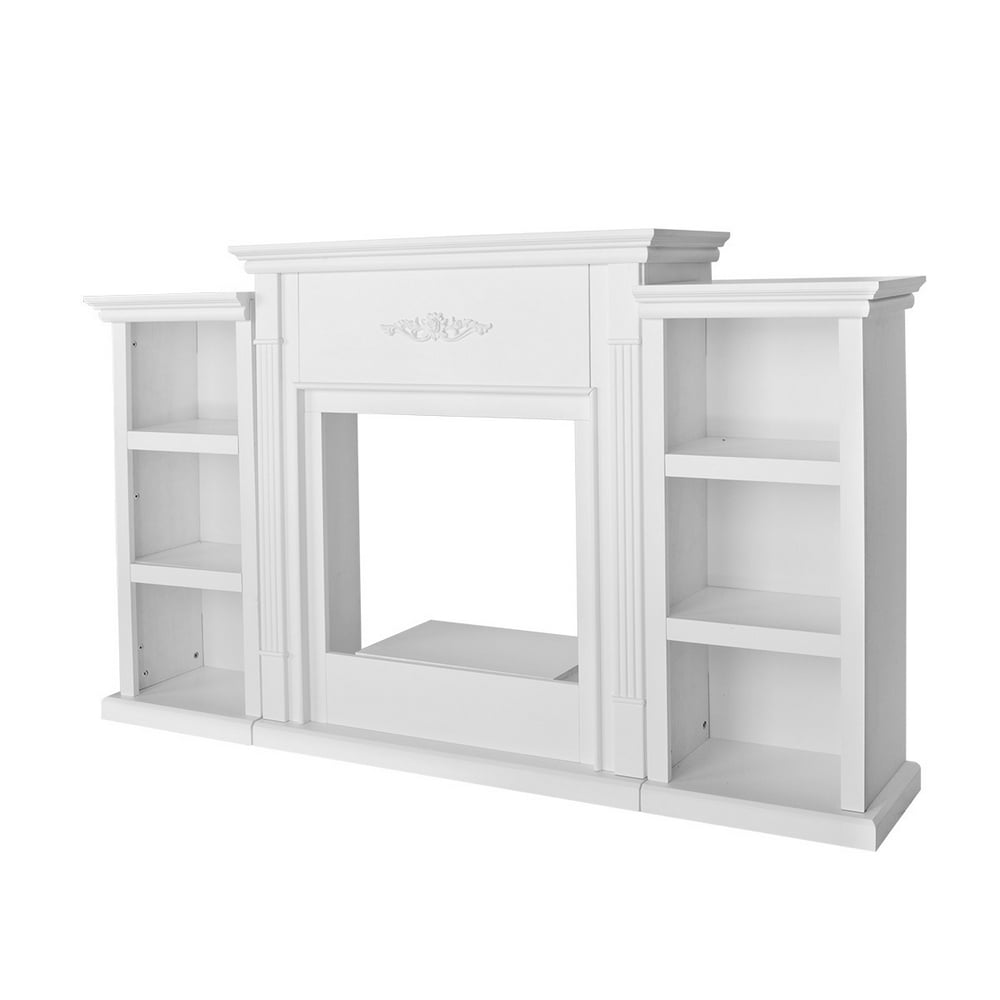 Barton 70" Media TV Stand for Fireplace Bookcases Large Mantel