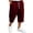Wine -CQ55, variant on Nestiefly Men's Capri Cargo Casual 3/4 Shorts Elastic Waist Drawstring Wide Leg Below Knee Sweatpants Baggy with Pockets Navy 4XL