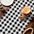 thumbnail image 3 of Green Cactus Tropical Table Runner 72 Inches, Black White Buffalo Plaid Summer Bed Runner Dresser Scarves Tabletop for Indoor Outdoor Parties/Ceremony/Banquet, 14" x 72", 3 of 9