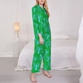thumbnail image 3 of Fuzoiu Octopus1 Print Women's Long-Sleeved Pajama,Lounge Button Down Nightwear,Womens Notch Collar Pajama Set-Small, 3 of 7
