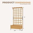 thumbnail image 3 of BaPiPro Tall Wood Planter Box with Trellis - 35"W x 72"H Raised Garden Bed with Hanging Roof, Outdoor Elevated Planter for Climbing Plants, Flowers, 3 of 9