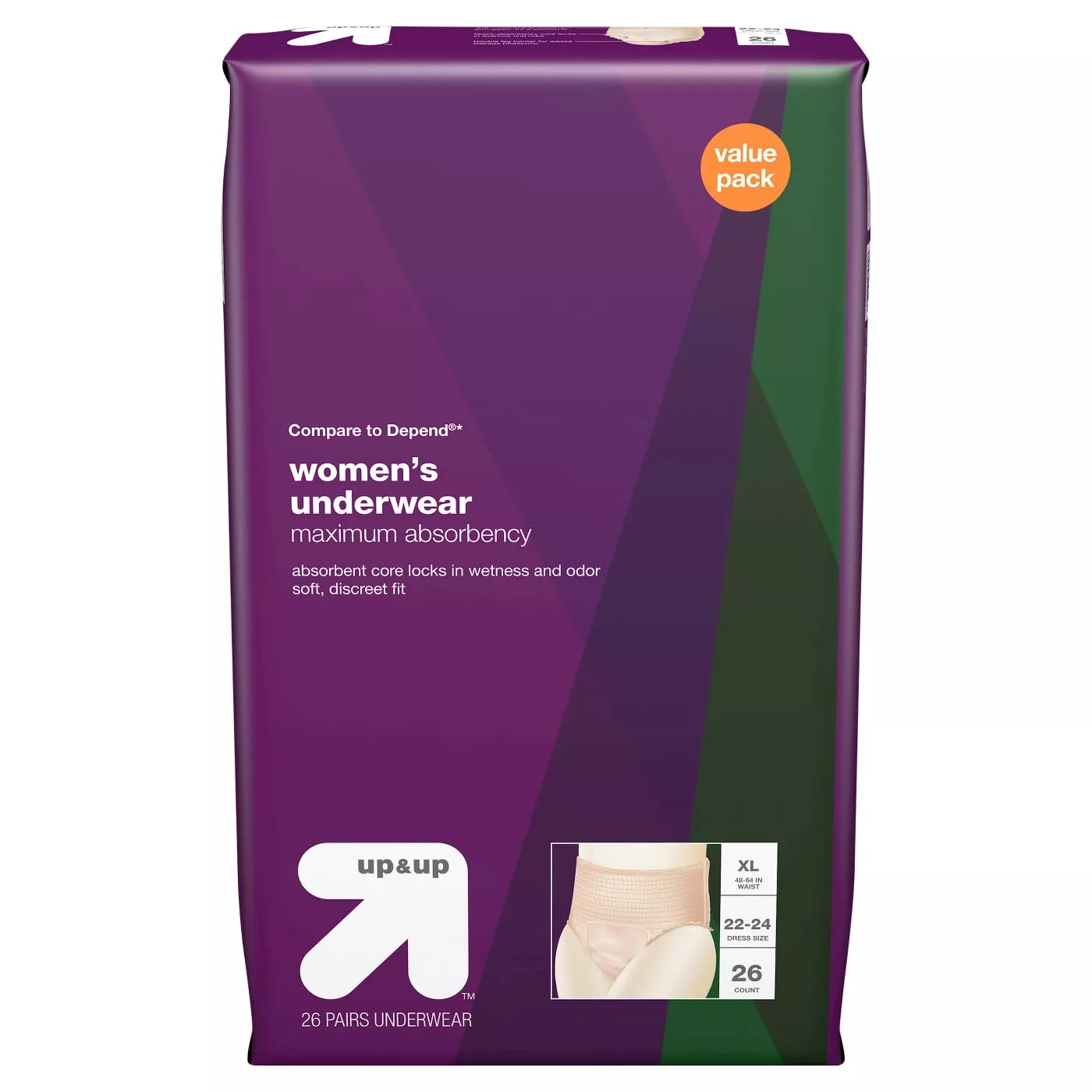 Incontinence Underwear for Women Unscented Maximum Absorbency XL