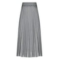 thumbnail image 6 of LEEYNEER Clearance Christmas Skirt Dress Women‘s Plain Satin Pleated Large Versatile, 6 of 6