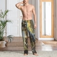 thumbnail image 2 of Gukieu Ferocious Dinosaur Print Men's Home Trousers, Elastic Drawstring Home Pajamas Clothing Suitable for Adult Men-Small, 2 of 6