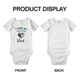 thumbnail image 3 of I Love My Bahamian Dad Heart Flag Baby Rompers Baby Bodysuit (White, 12-18 Months), 3 of 5