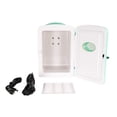 thumbnail image 3 of Nostalgia Retro 6-Can Display Fridge & Heater, Aqua, 3 of 6