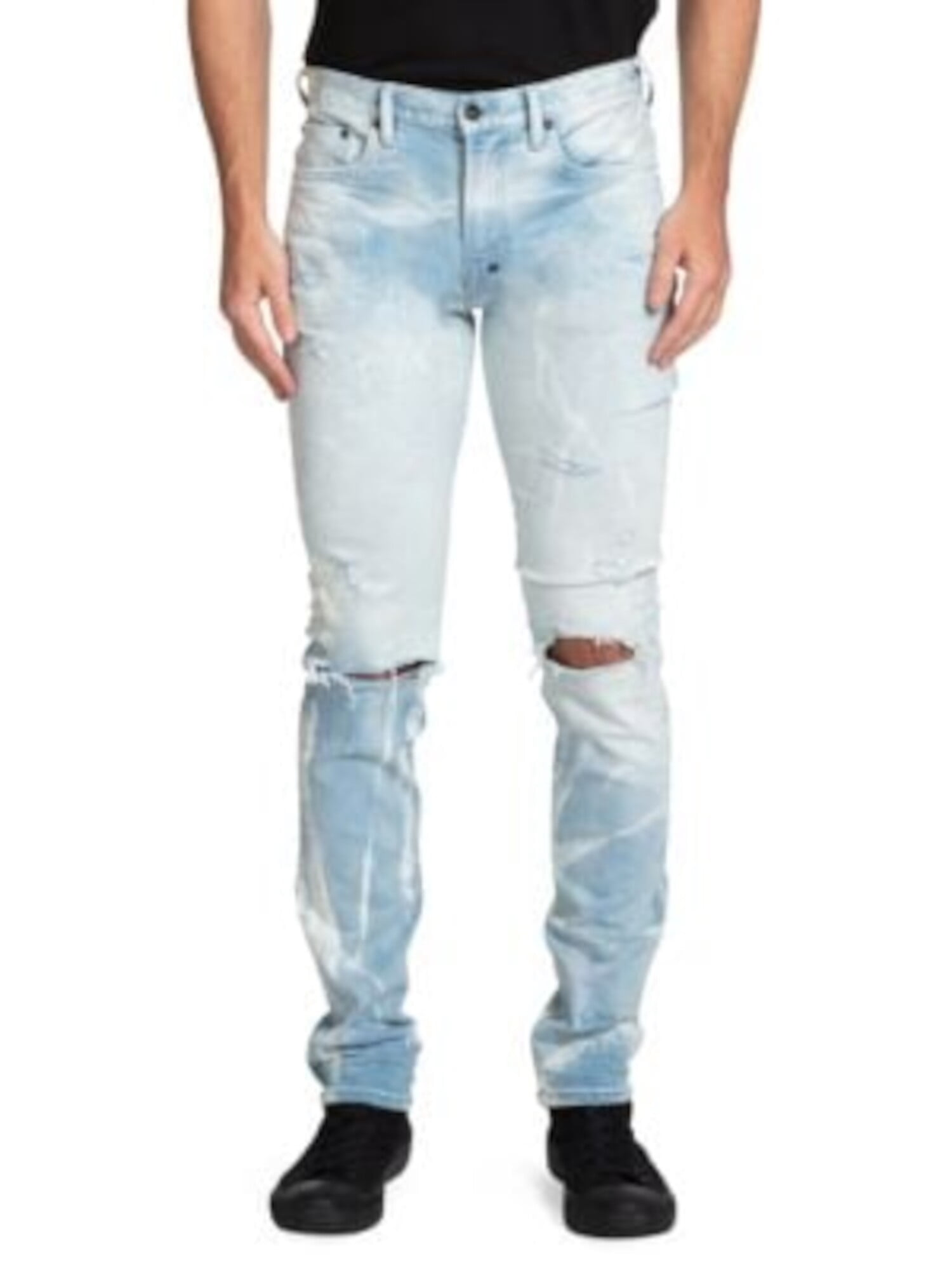 Straight Leg, Slim Fit Denim Jeans 33 