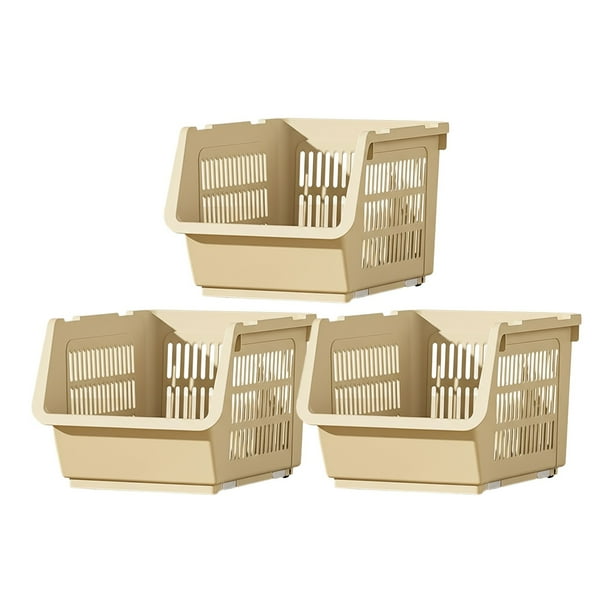 Yhmxh Cesta de cocina de 3 piezas para el hogar, cesta para guardar juguetes, cesta de almacenamiento de clasificación miscelánea, cesta gruesa de piso a techo, estante tipo sándwich multicapa