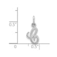 thumbnail image 2 of 14k White Gold Solid Satin Textured Letter Name Personalized Monogram Initial C Charm 16.8x8.8mm Pendant Necklace for Wo, 2 of 2