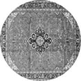 thumbnail image 1 of Ahgly Company Indoor Round Medallion Gray Traditional Area Rugs, 4' Round, 1 of 1