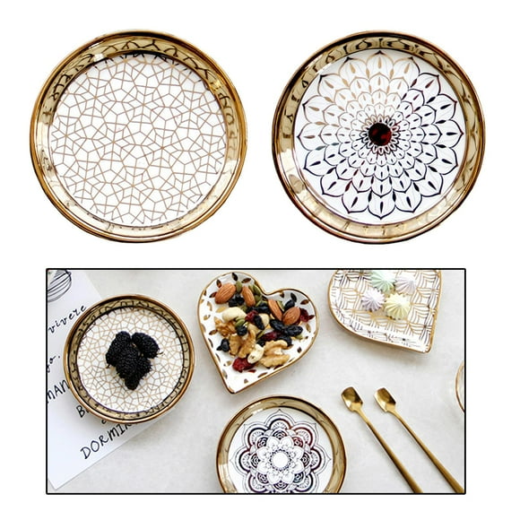 Platos de Ceramica Soledad con Patrón Mosaico para Aperitivos