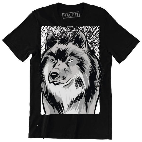 Nice Design Featuring A Sketch Illustration Of A Wolf Men's T-Shirt