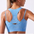 thumbnail image 3 of Lilgiuy Women's Quick-drying ExerciseFitness Vest Seamless Yoga Wear Underwear，Blue，L 2022 Fall Winter, 3 of 5