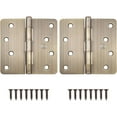 thumbnail image 3 of Stone Harbor Hardware 4" Door Hinges, 1/4" Radius Corner, Antique Brass, 2-Pack, 3 of 4
