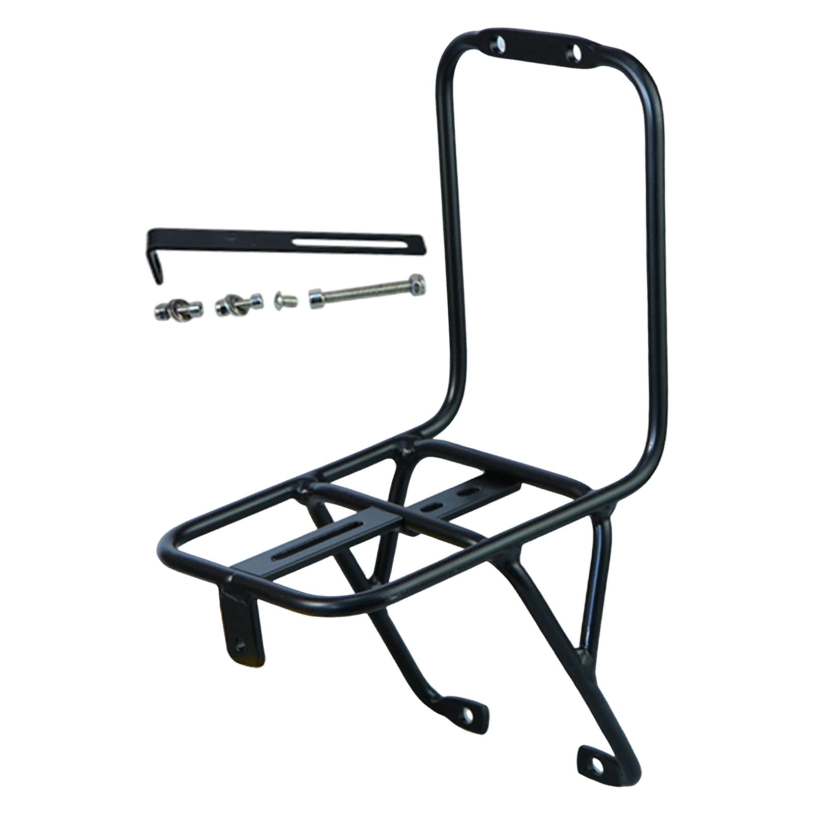 DimyFew Bicycle Front Rack, Aluminum Alloy, Bicycle Front Basket, Solid Mounting, Basket Black