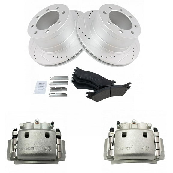 TRQ Rear Ceramic Pads Performance Rotors & Calipers Kit for Ram 1500 2500 3500 BKA18923 Fits select: 2007-2008 DODGE RAM 1500, 2003-2008 DODGE RAM 2500