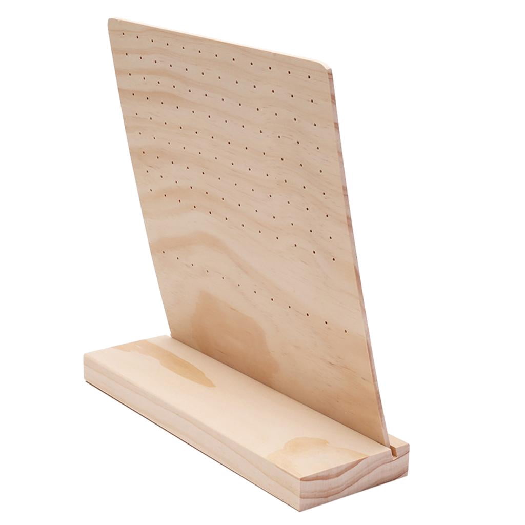 Segolike Unfinished Wood Earrings Jewelry Hanger Organizer Holder, Jewelry Rack Storage Display Holes for Decor