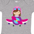 thumbnail image 4 of Inktastic Pilot Girl, Airplane, Plane, Flying, Brown Hair Girls Baby Bodysuit, 4 of 5