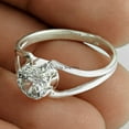 thumbnail image 2 of White Topaz Gemstone Unique Ring, Solid 925 Sterling Silver, White Stone Faceted Cut Round Shape Ring, Wedding Ring, Solitaire Ring, Mothers Day&nbsp;Gifts, Valentines Day Gifts (white-topaz, 7), 2 of 4