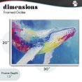 thumbnail image 4 of Stupell Industries Contemporary Breaching Humpback Whale White Framed Giclee Art, 30 x 20, by Chromatic Storm Studio, 4 of 8