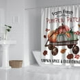 thumbnail image 2 of Pumpkin Patch Pumpkin Spice Farm Fresh Shower Curtain,Washable Bath Curtain with Hooks Vintage Polyester Fabric Curtains for Thanksgiving Day Fall Party Home Decor, 2 of 5