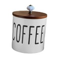 thumbnail image 3 of Luzkey Ceramic Storage Container with Lid Airtight Kitchen Canister Multifunction Rustic Decors Airtight Coffee Container for Office 1L brown lid, 3 of 8