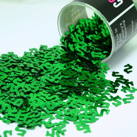 Confetti Dollar Sign Green - Half Pound (8 oz) - CCL8892