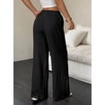 thumbnail image 5 of 2pcs Wide Leg Pants for Women Flowy Palazzo Drawstring Elastic Waist Trousers with Pockets Summer Beach Vacation Clothes, 5 of 6