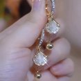 thumbnail image 3 of WILLBEST Aretes Y Collar Mujer Pendientes De Flores Pendientes Grandes De Flores Pendientes Florales Para Mujer Pendientes De Aro Doble Para Piercing 34, 3 of 4