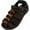 Black/Orange, variant on Norty Unisex Toddler Boys Girls Athletic Outdoor Summer Closed Toe Sandals
