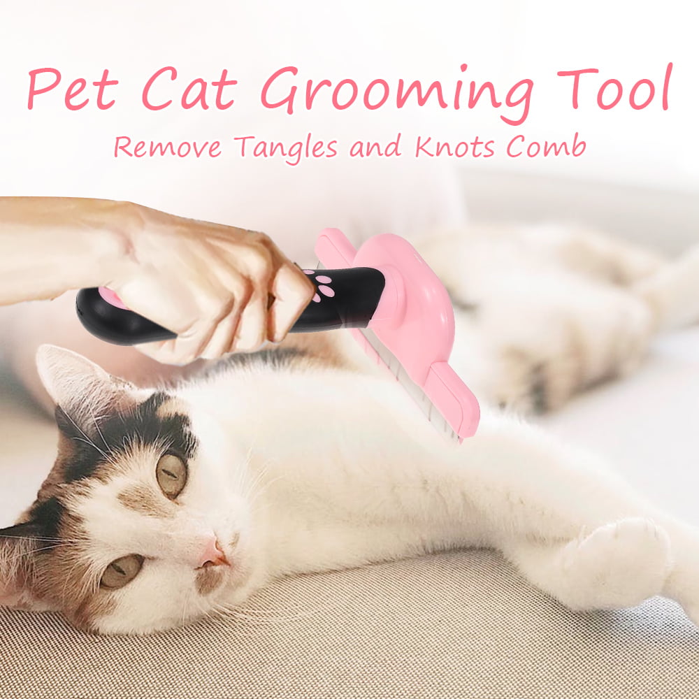 Pet Cat Grooming Tool Remove Tangles and Knots Comb Non-slip Grip ...
