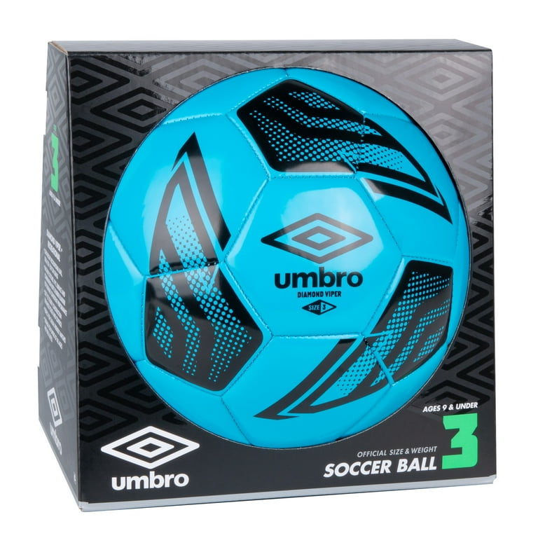 Umbro Youth Size 3 Blue Soccer Ball Durable 32-Panel for Kids 9