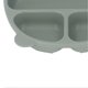 thumbnail image 4 of Soft Silicone Toddler Plate Dining Room Cute Cartoon Bear Shape Baby Suction Plate for Snacks Fruit Olive Green Single Plate, 4 of 4
