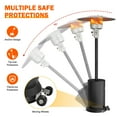 thumbnail image 4 of 50,000 BTU Outdoor Patio Heater, Freestanding Patio Heaters Tall Propane with Wheels, Stainless Steel Patio Heater for Outdoor Backyard Deck Garden Use, 4 of 10