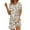 Beige, variant on Women's Summer Casual Women's Fashionable Printed Short Sleeved Round Neck Dress Short Sleeved Round Neck Dress Tiered Ruffle Boho Swing Dresses