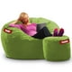 thumbnail image 1 of Puff Cama Matrimonial 2 en 1 con Taburete Baggy Verde Manzana 140 x 180 cm, 1 of 3