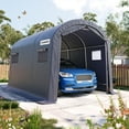 thumbnail image 3 of KING BIRD 10' x 15' Round Style Garage Shelter Anti-Snow Heavy Duty Storage Shelter Carport Portable Canopy Storage Shelter Shed, 3 of 8