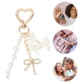 thumbnail image 4 of Unique Bargains 1 Pc Handbag Charm Keychain Heart Bow Bag Accessories Gold Tone, 4 of 6