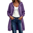 thumbnail image 6 of SwiftWear Women's Zip Up Hoodie Oversized Long Tunic Bucket Pocket Sweatshirt Full Length Casual Drawstring Coat, 6 of 9