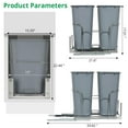 thumbnail image 4 of Danolapsi 2×25 QT Double Pullout Trash Cans for Under Kitchen Cabinets,Garbage Waste Recyling Bin with Full Extension Slides,Space-Saving Design,Multi-Purpose Bins, 4 of 6
