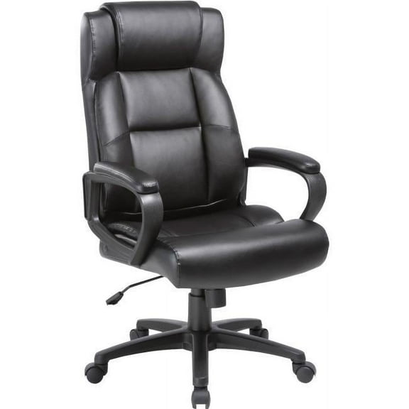 Soho High-Back Leather Executive Chair, Black