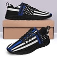 thumbnail image 4 of Duty Honor Courage The Thin Blue Line Running Shoes Sneakers Mesh Black Size 7.5, 4 of 5