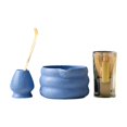 thumbnail image 1 of 4x Matcha Set tradicional set tradicional tazón tazón té tazón matón chawan bateador portátil bateador batchón, para comedor Azul, 1 of 9