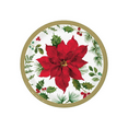 thumbnail image 4 of Poinsettia Paper Plates Holiday Poinsettia Dessert or Appetizer Luncheon Christmas Party or Brunch Plate 2 pack, 4 of 4