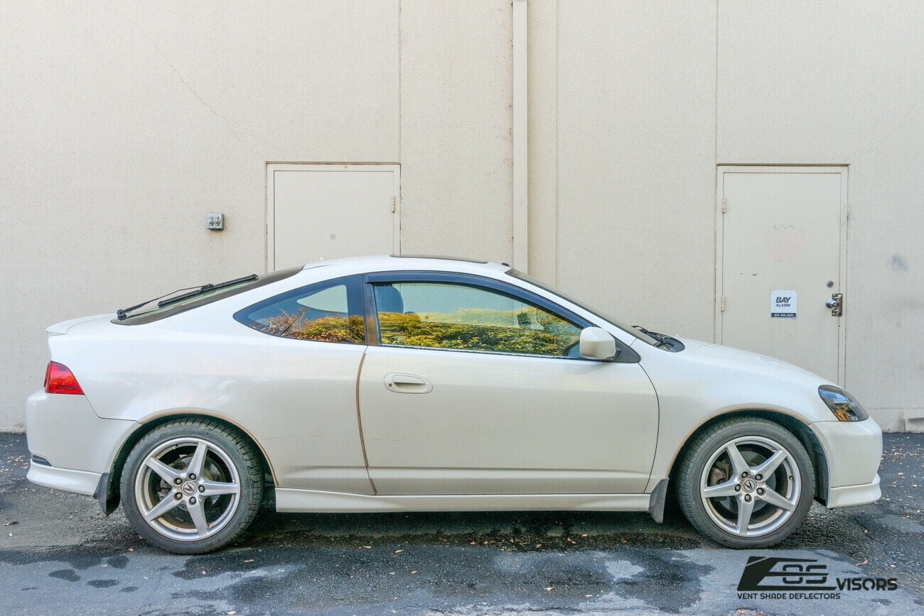 2002-2006 Acura RSX Side Door Window Visors with LOGO DC5 Sun Deflectors Shade