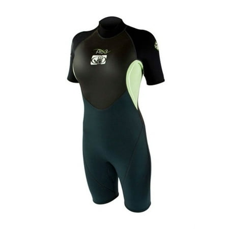 - Body Glove Womens 2/1mm Pro 3 Springsuit Shorty (13-14, Black)
