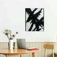 thumbnail image 2 of COMIO Black And White Abstract Wall Art - Black Painting Stroke Graffiti Artwork for Living Room, Bedroom, Office Decor,12" x 16", 2 of 4